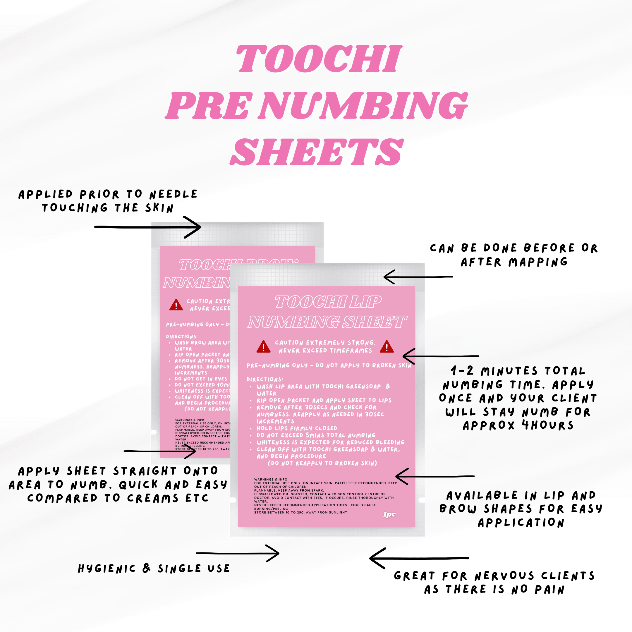 How to use Toochi PMU Numbing Sheets - Toochi Tattoo