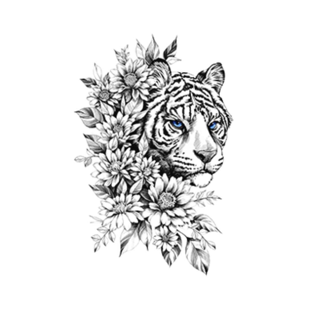 Medium Temporary Tattoo - Tiger - tattoo numbing aftercare cream | Toochi