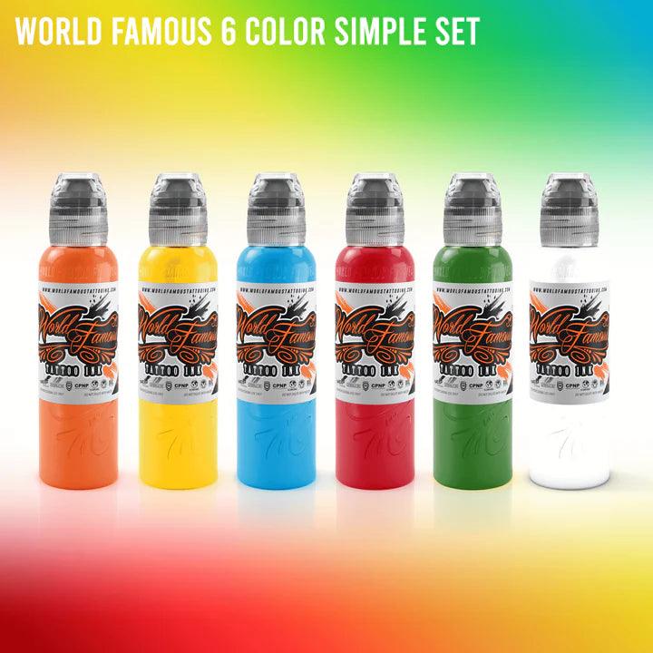 World Famous 6 Color Simple Set - 1oz - tattoo numbing aftercare cream | Toochi