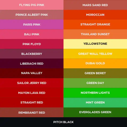 World Famous Colours - 1oz Individuals